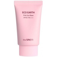 Eco Earth Pink Sun Base SPF50+ - Крем-база для лица солнцезащитная с каламиновой пудрой